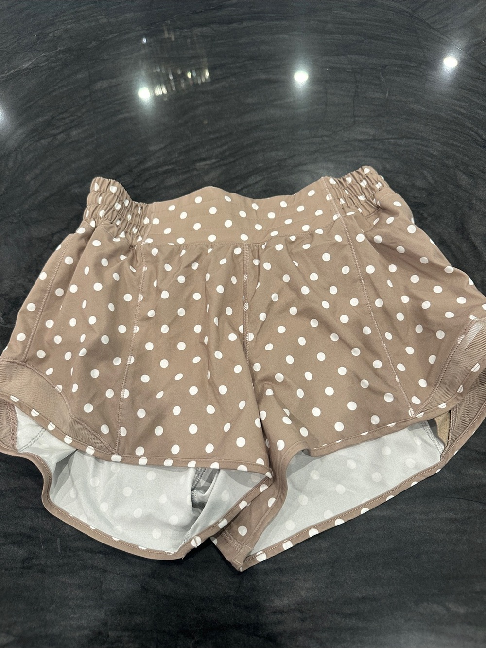 lululemon athletica Brown Polka Dot Athletic Shorts
